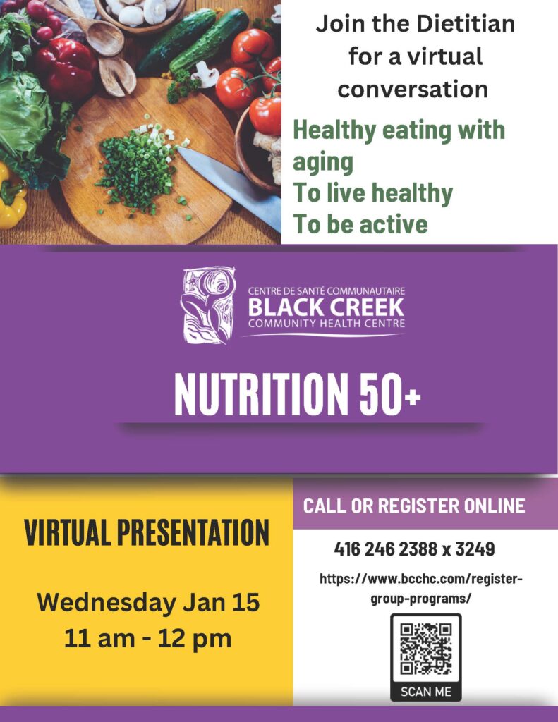 Nutrition for 50 years + January 15